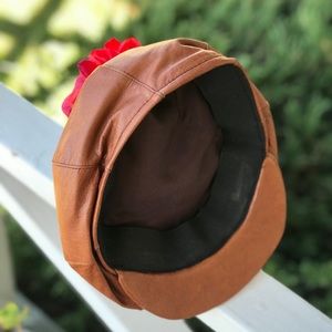 italian leather hat